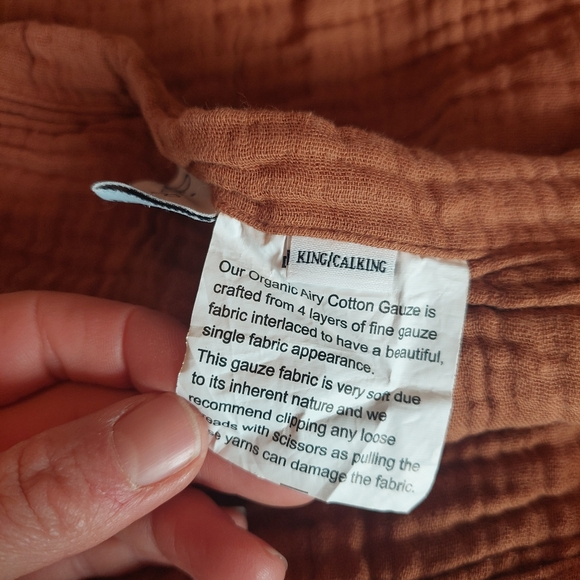 NWT! Quince Organic Cotton Airy Gauze Terracotta Blanket! King/ Cal King (712) - Picture 9 of 10